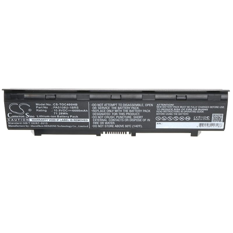 Li-ion Battery Fits Toshiba, Satellite C40-ad05b1, Satellite C40-as20w1, Satellite C40-as22w1 10.8v, 6600mah Computer Cameron Sino Technology Limited