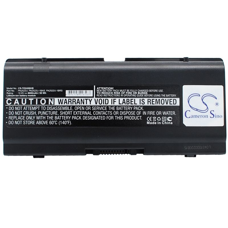 Li-ion Battery Fits Toshiba, Satellite 2450, Satellite 2450-101, Satellite 2450-114 10.8v, 8800mah Computer Cameron Sino Technology Limited (Suspended)