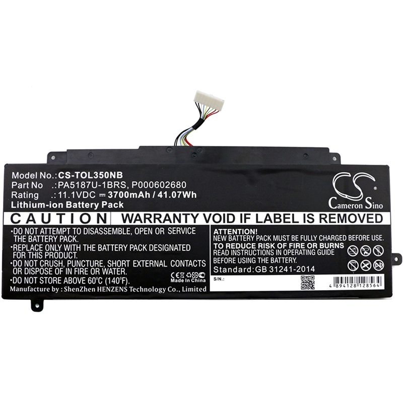 Li-ion Battery fits Toshiba, satellite Click 2 L35w-b3204, satellite L35w, satellite L35w-b3204 11.1V, 3700mAh Notebook & Laptop Cameron Sino Technology Limited