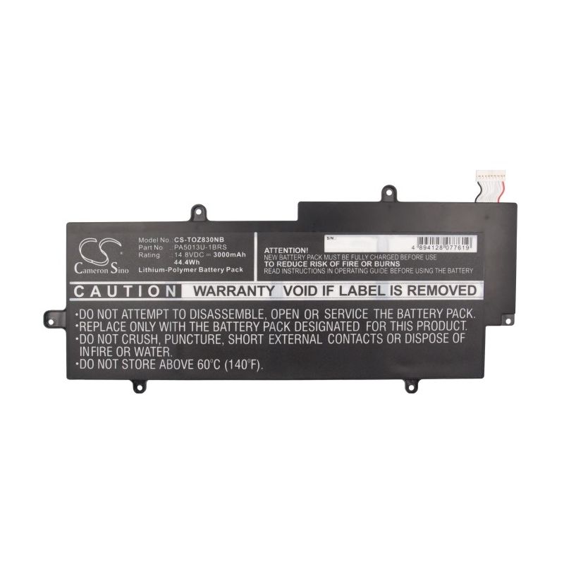 Li-polymer Battery Fits Toshiba, Portege Z830, Portege Z830 Ultrabook, Portege Z830-10p 14.8v, 3000mah Notebook & Laptop Cameron Sino Technology Limited