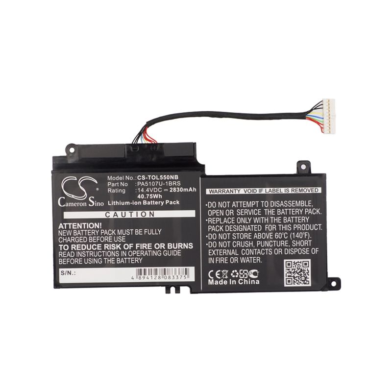 Li-ion Battery Fits Toshiba, Pspmha-0dp04s, Satellite, Satellite L50-a 14.4v, 2830mah Notebook & Laptop Cameron Sino Technology Limited