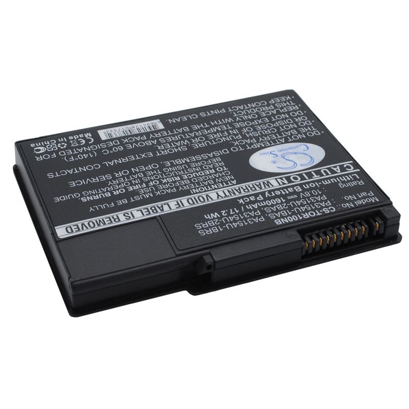 Li-ion Battery fits Toshiba, portege 2000, portege 2010, portege R100 10.8V, 1600mAh Notebook & Laptop Cameron Sino Technology Limited