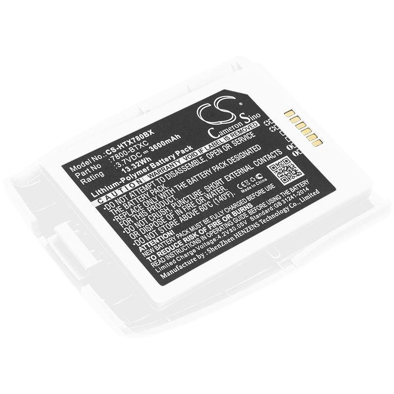 White 3.7V 3600mAh Dolphin, 7800, Honeywell, Dolphin 7800 Replacement Battery Barcode Scanner Cameron Sino Technology Limited