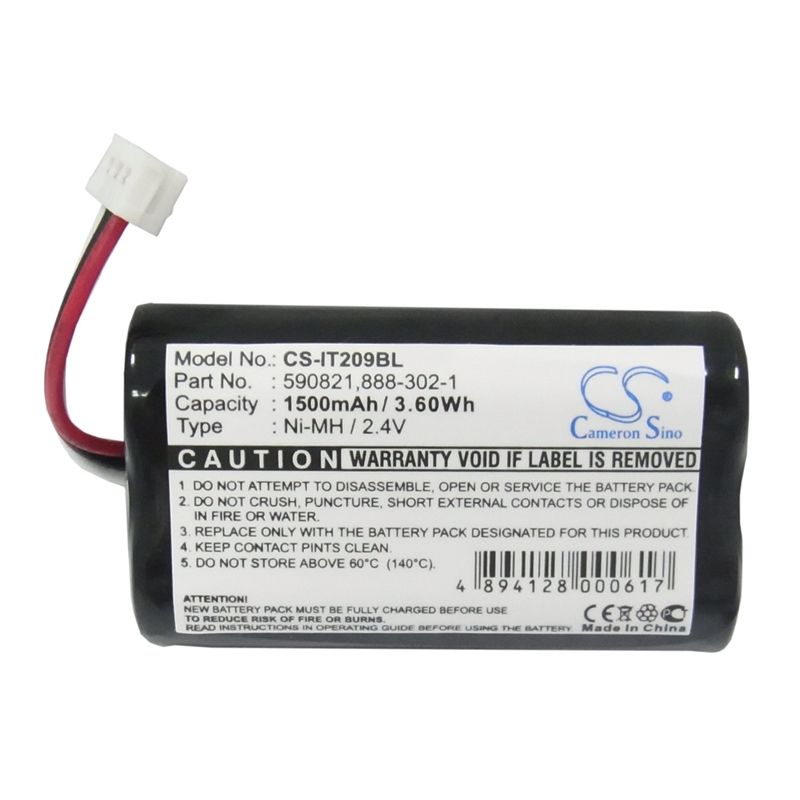 Ni-MH Battery fits Intermec, Trakker T2090 2.4V, 1500mAh Barcode Scanner Cameron Sino Technology Limited