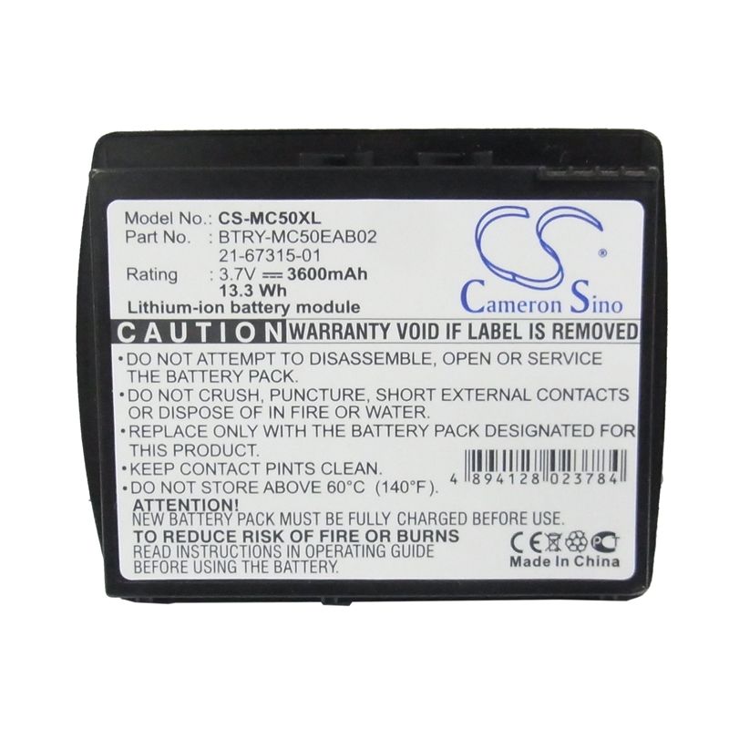 Li-ion Battery Fits Symbol, Mc50, Mc5040 3.7v, 3600mah Barcode Scanner Cameron Sino Technology Limited