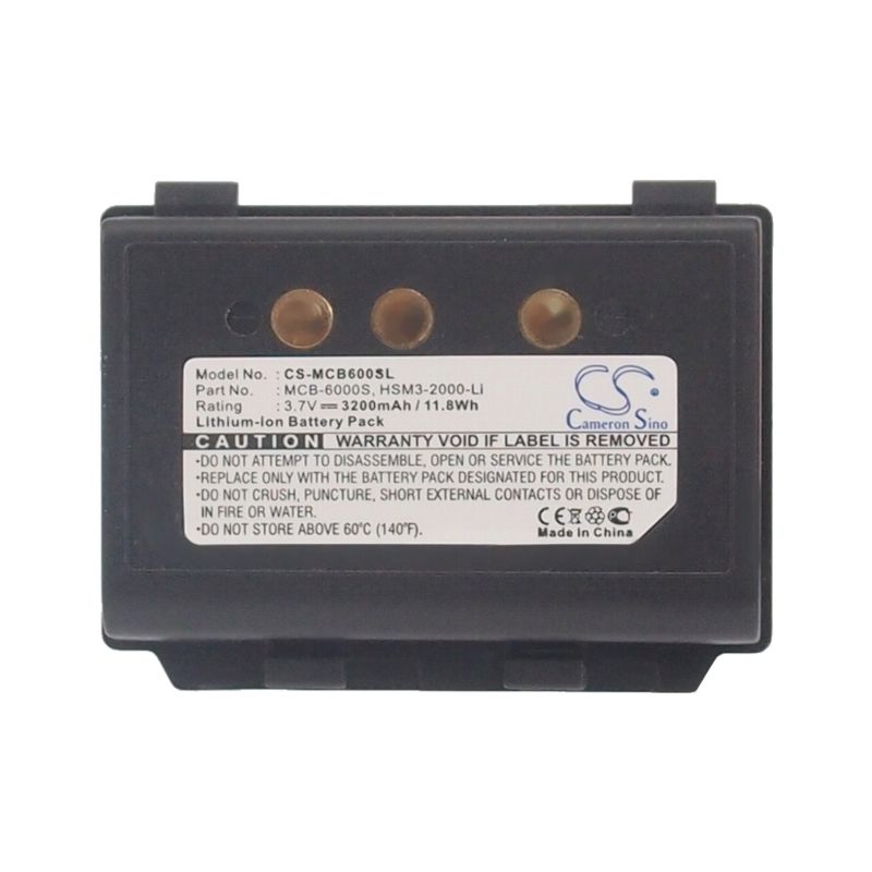 Li-ion Battery fits M3 Mobile, Eticket, Rugged, Ul10 3.7V, 3200mAh Barcode Scanner Cameron Sino Technology Limited