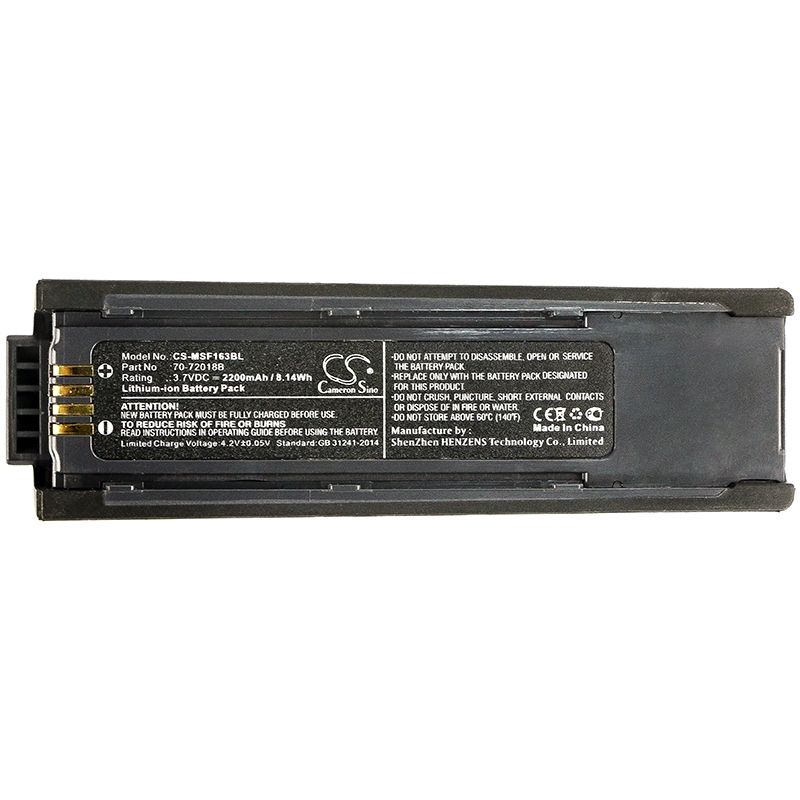 Li-ion Battery fits Metrologic, Ms1633 Focusbt 3.7V, 2200mAh Barcode Scanner Cameron Sino Technology Limited