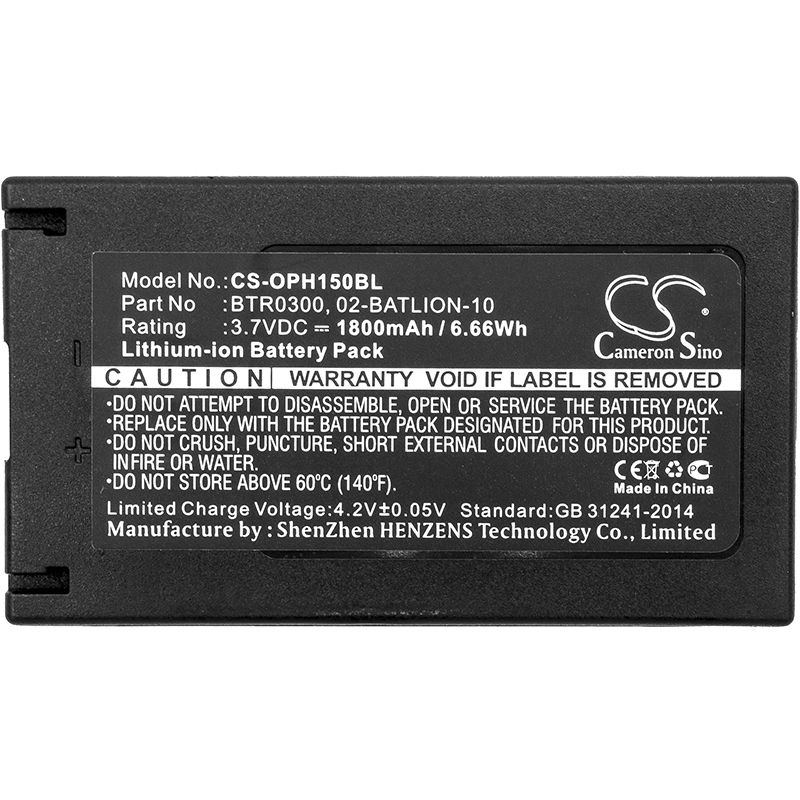Li-ion Battery fits Opticon, H15, H-15a, H-15aj 3.7V, 1800mAh Barcode Scanner Cameron Sino Technology Limited