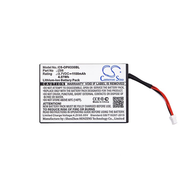 Li-ion Battery fits Opticon, Opc-3301i, Opi-3301, Opi-3301i 3.7V, 1100mAh Barcode Scanner Cameron Sino Technology Limited