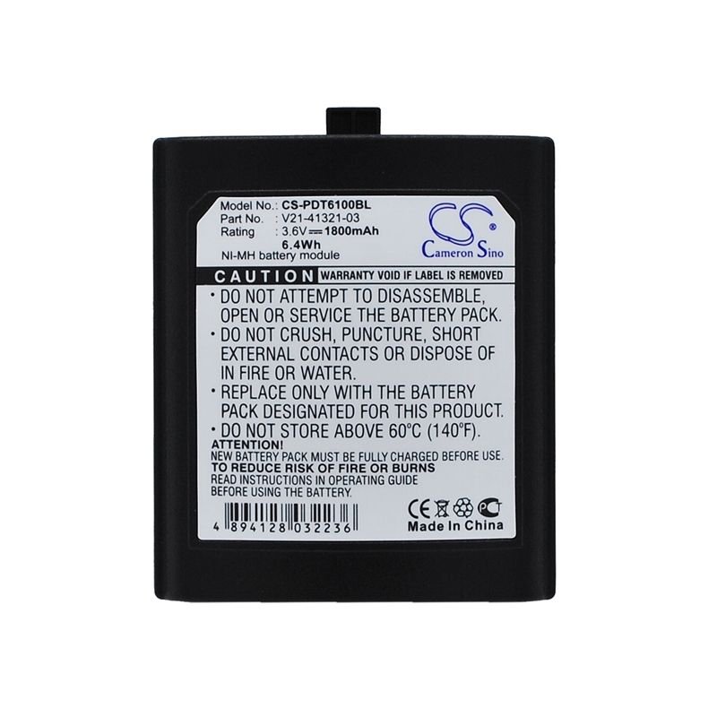 Ni-mh Battery Fits Symbol, Pdt6100, Pdt6110, Pdt6140 3.6v, 1800mah Barcode Scanner Cameron Sino Technology Limited