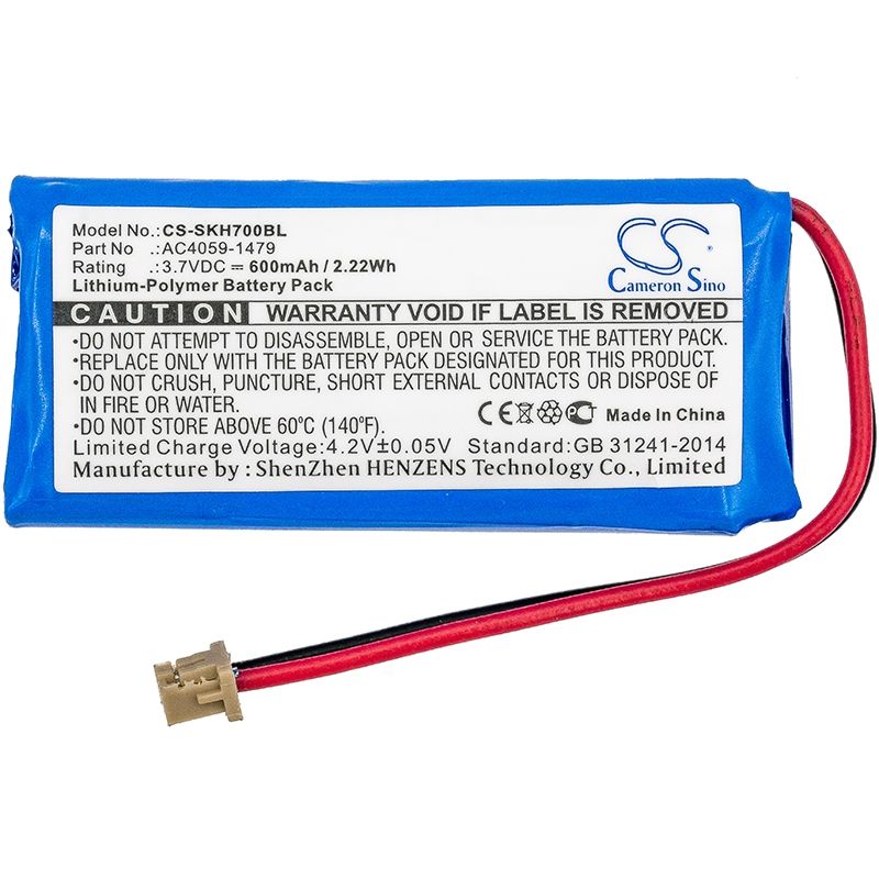 Li-Polymer Battery fits Socket Mobile, Chs 7qi, Chs 7x, Chs 7xi 3.7V, 600mAh Barcode Scanner Cameron Sino Technology Limited