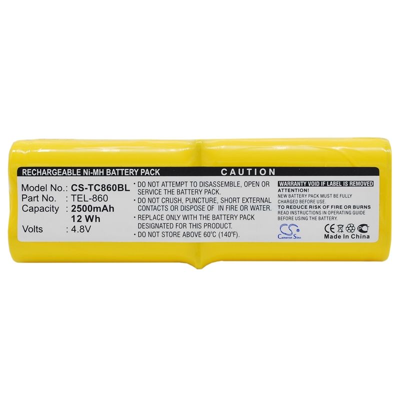 Ni-MH Battery fits Telxon, Ptc860, Ptc860ds, Ptc860es 4.8V, 2500mAh Barcode Scanner Cameron Sino Technology Limited