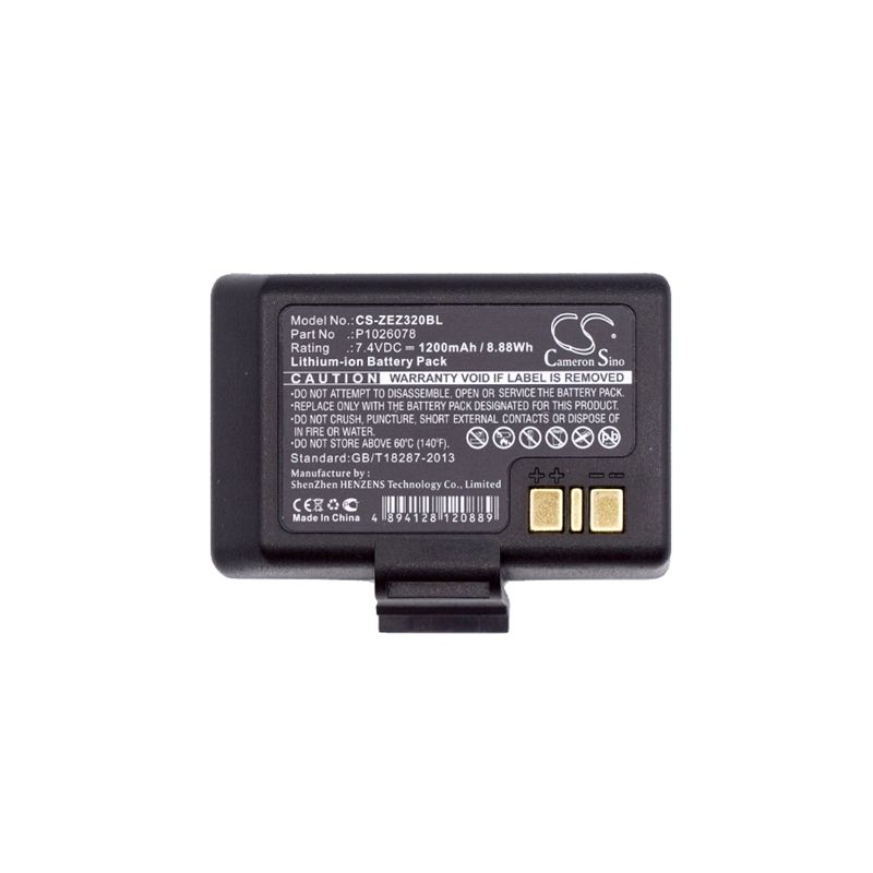 Li-ion Battery fits Zebra, Ez320 7.4V, 1200mAh Barcode Scanner Cameron Sino Technology Limited