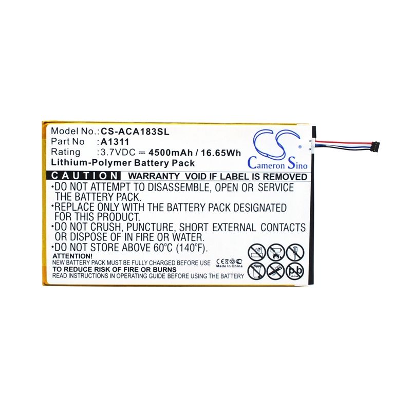 Li-polymer Battery Fits Acer, A1-830, A1-830-2csw-l16t, Iconia A1-830-25601g01nsw 3.7v, 4500mah Tablet Cameron Sino Technology Limited