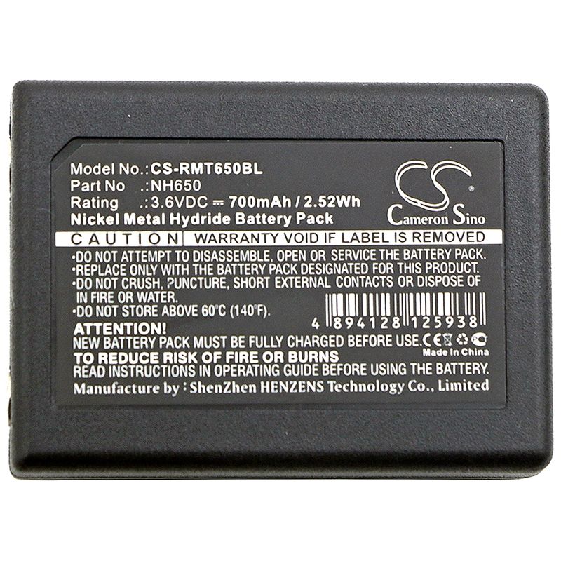 Ni-MH Battery fits Ravioli, Joy, Lnh650, 3.6V, 700mAh Crane Remote Control Cameron Sino Technology Limited