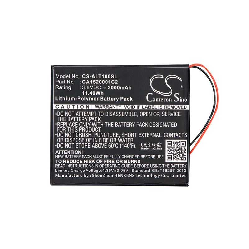 Li-Polymer Battery fits Alcatel, Onetouch T10, Ot-t10 3.8V, 3000mAh Computer Cameron Sino Technology Limited (Suspended)
