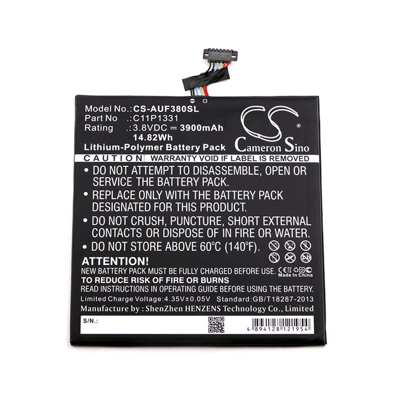 Li-polymer Battery Fits Asus, Fe380cg, Fonepad 8 Dual Sim 3.8v, 3900mah Tablet Cameron Sino Technology Limited