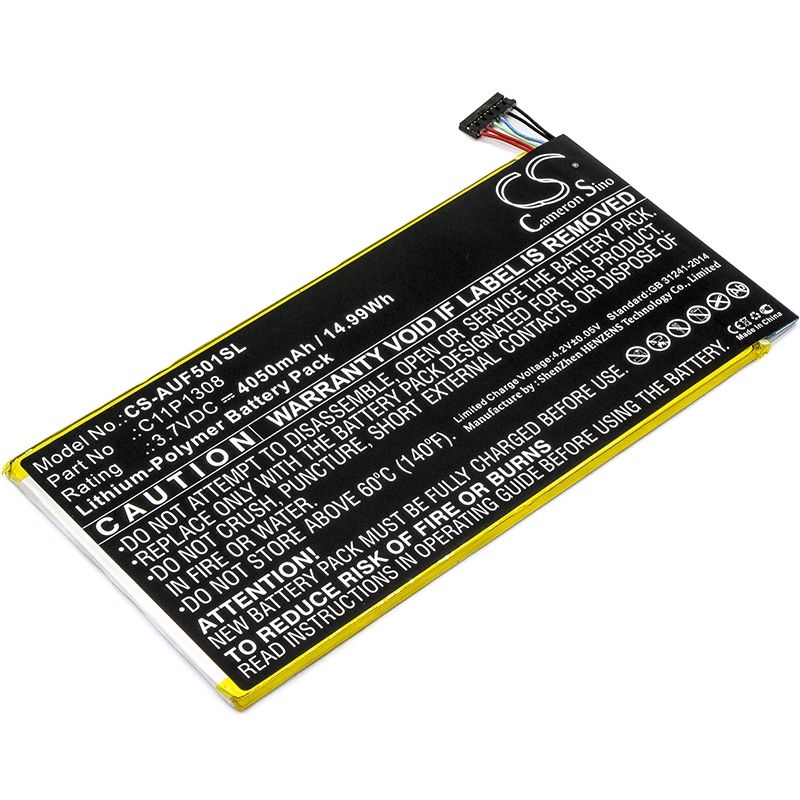 Li-Polymer Battery fits Asus, Transformer Pad Tf501t, Transformer Pad Tf502t 3.7V, 4050mAh Tablet Cameron Sino Technology Limited