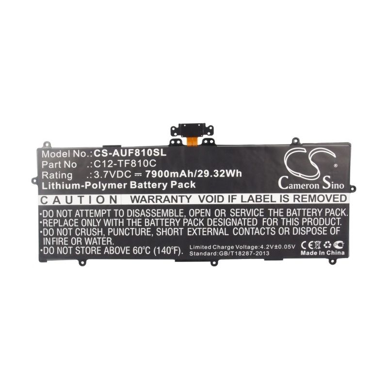 Li-Polymer Battery fits Asus, Tf810, Tf810c, Vivo Tab Tf810 3.7V, 7900mAh Tablet Cameron Sino Technology Limited