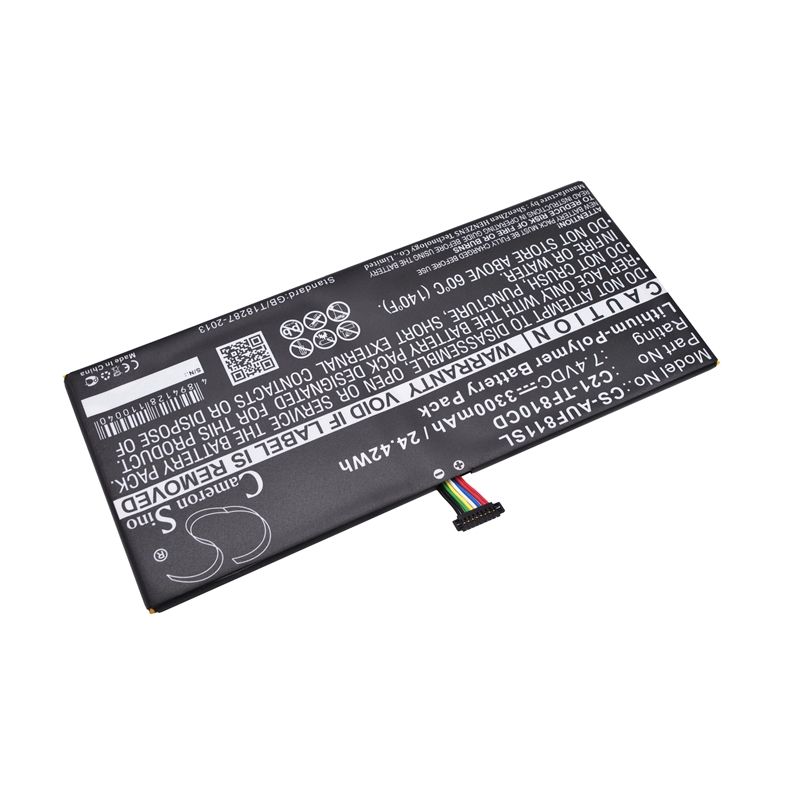 Li-Polymer Battery fits Asus, Vivotab Tf810cd 7.4V, 3300mAh Tablet Cameron Sino Technology Limited