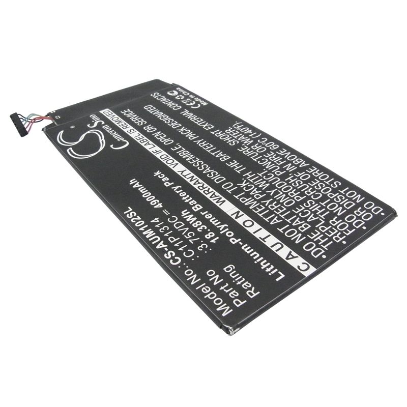 Li-Polymer Battery fits Asus, K00f, Me102, Me102a 3.75V, 4900mAh Tablet Cameron Sino Technology Limited