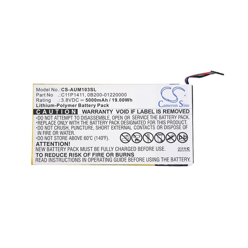 Li-Polymer Battery fits Asus, K01e, Me0310k 1b, Me0310k 6a 3.8V, 5000mAh Tablet Cameron Sino Technology Limited