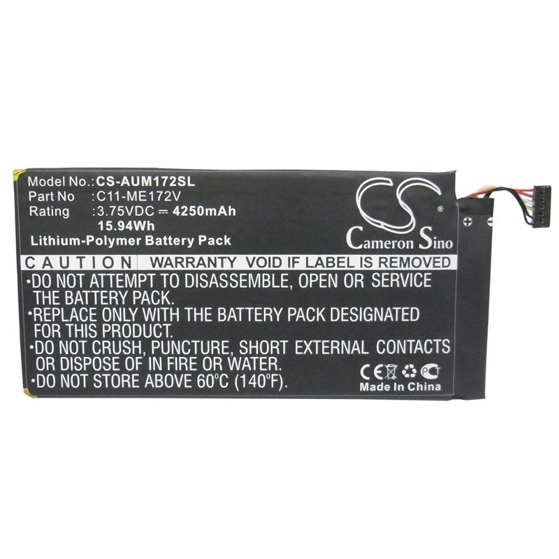Li-Polymer Battery fits Asus, Fonepad 7", K004, Me172 3.75V, 4250mAh Tablet Cameron Sino Technology Limited