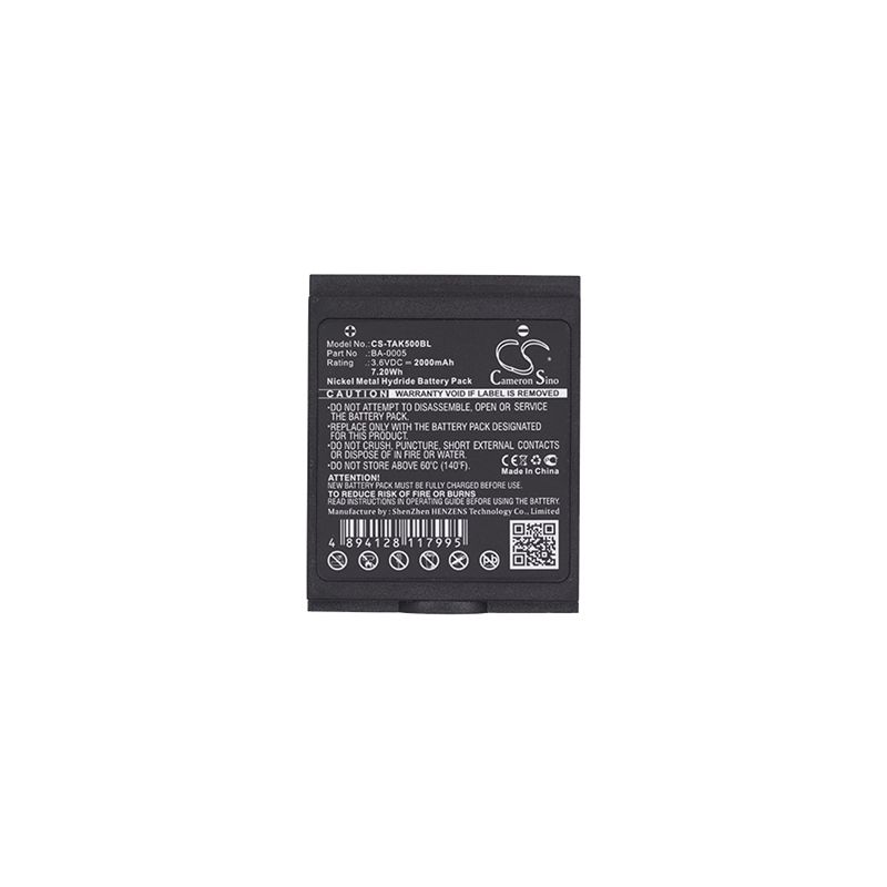 Ni-MH Battery fits Teletec, Ak5, Teletec 3.6V, 2000mAh Crane Remote Control Cameron Sino Technology Limited