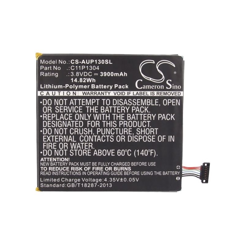 Li-polymer Battery Fits Asus, K00l, K013, K01g 3.8v, 3900mah Tablet Cameron Sino Technology Limited