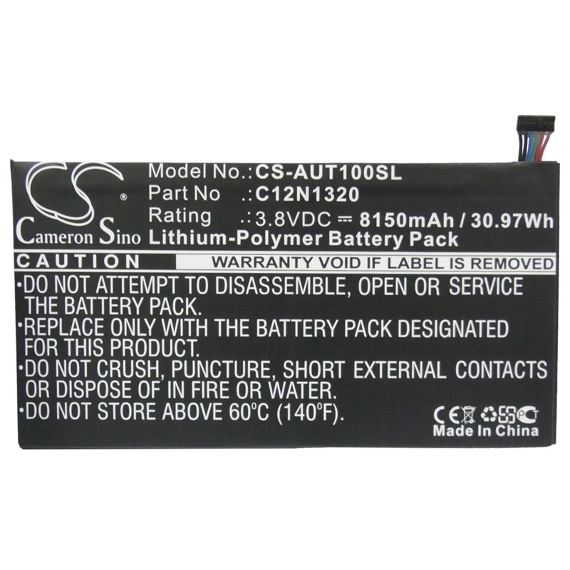 Li-polymer Battery Fits Asus, T100, T100t, T100ta 3.8v, 8150mah Tablet Cameron Sino Technology Limited
