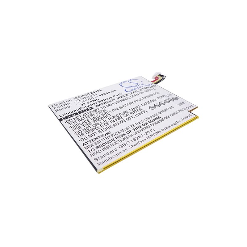 Li-Polymer Battery fits Asus, Transformer Book T200ta, Transformer Book T200ta 12" 7.6V, 4900mAh Tablet Cameron Sino Technology Limited