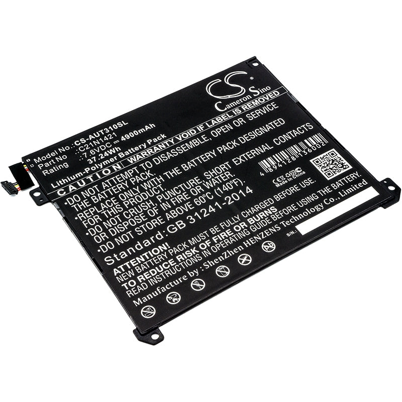 Li-Polymer Battery fits Asus, Transformer Book T300chi 7.6V, 4900mAh Tablet Cameron Sino Technology Limited