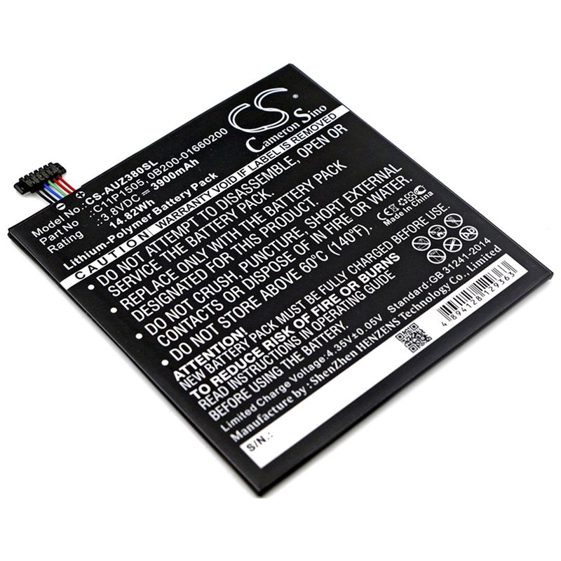Li-Polymer Battery fits Asus, P022, P024, Zenpad 8.0 Z380c 3.8V, 3900mAh Tablet Cameron Sino Technology Limited