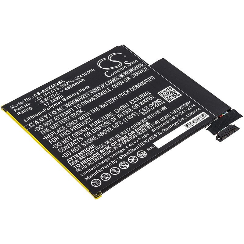 Li-Polymer Battery fits Asus, P00j, Zenpad Z8s, Zt582kl 3.85V, 4550mAh Tablet Cameron Sino Technology Limited