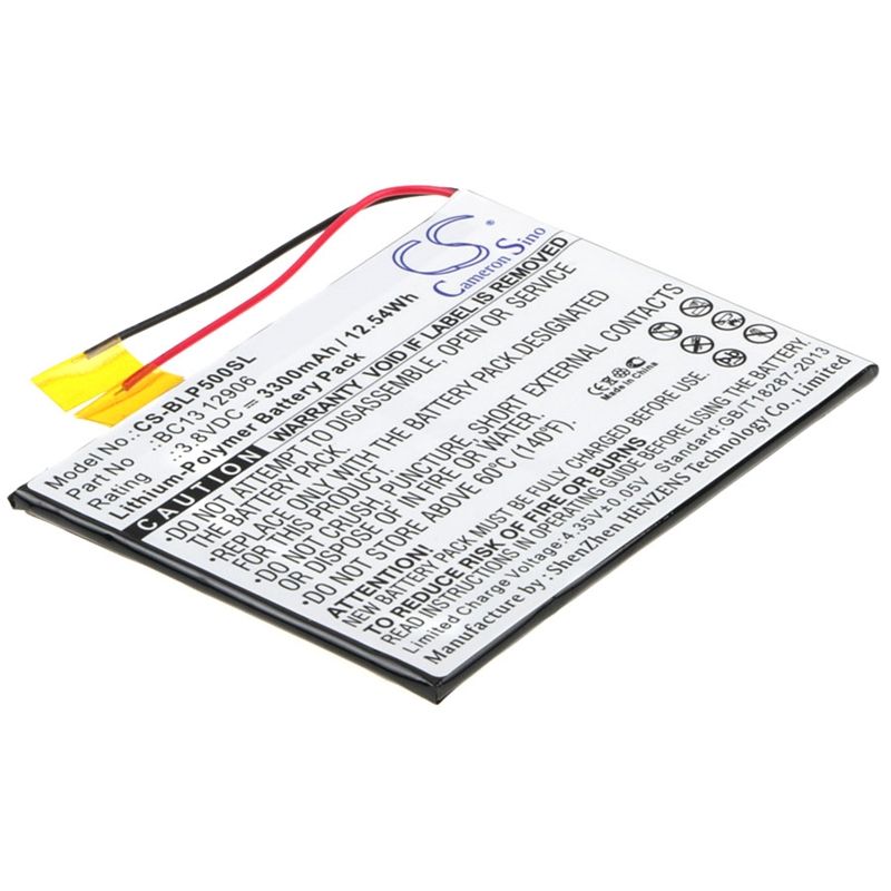 Li-Polymer Battery fits Blu, P50, Touchbook 7.0 Lte 3.8V, 3300mAh Tablet Cameron Sino Technology Limited
