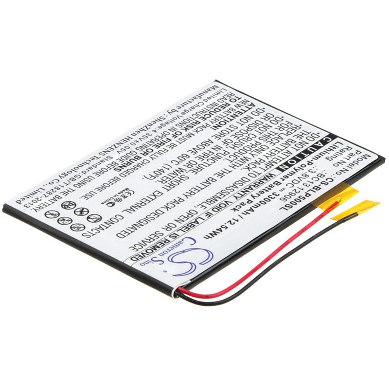 Li-Polymer Battery fits Blu, P50, Touchbook 7.0 Lte 3.8V, 3300mAh Tablet Cameron Sino Technology Limited