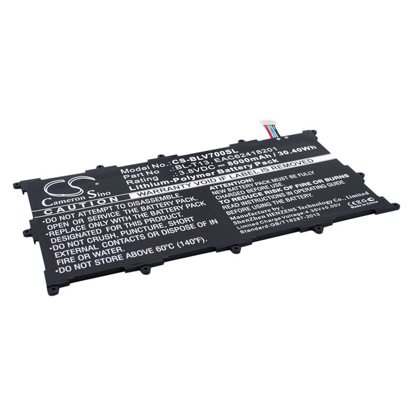 Li-Polymer Battery fits Lg, G Pad 10.1", G Pad Tablet 10.1", V700 3.8V, 8000mAh Tablet Cameron Sino Technology Limited