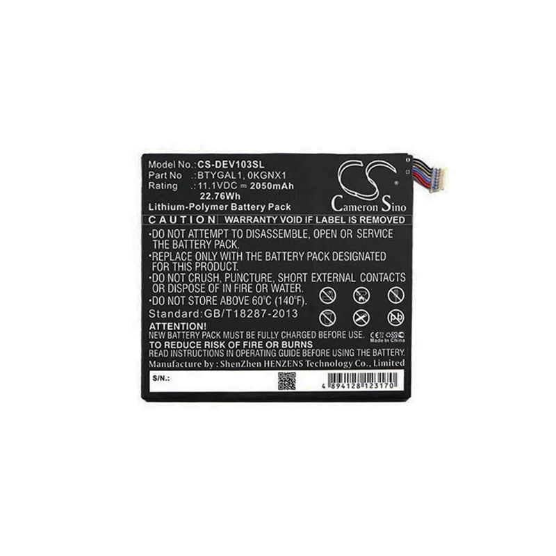 Li-Polymer Battery fits Dell, Streak 10 Pro, T03g 11.1V, 2050mAh Computer Cameron Sino Technology Limited
