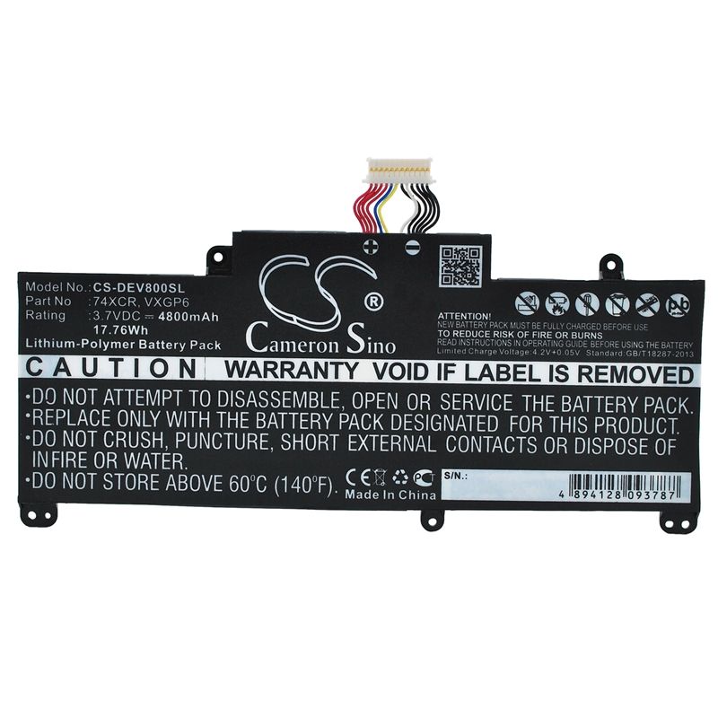 Li-polymer Battery Fits Dell, T01d, T10d-5830, Venue 8 Pro 3.7v, 4800mah Tablet Cameron Sino Technology Limited
