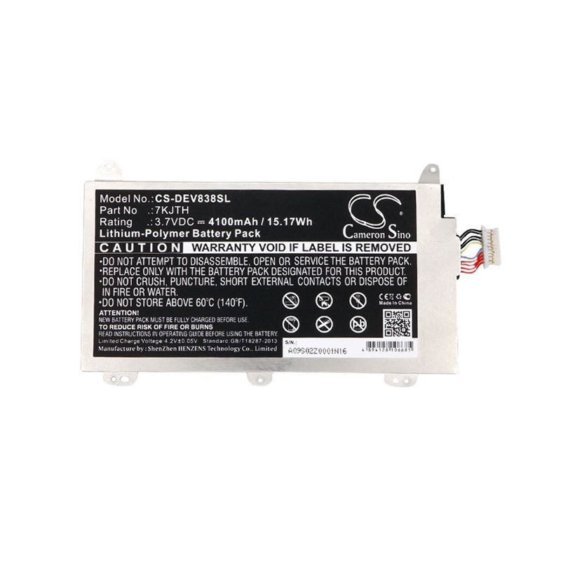 Li-Polymer Battery fits Dell, Venue 8 Pro 3845 3.7V, 4100mAh Tablet Cameron Sino Technology Limited