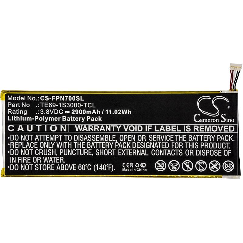 Li-Polymer Battery fits Fisherprice, Nabi 7, Nbfp07mkg, Nbfp07pmkg 3.8V, 2900mAh Computer Cameron Sino Technology Limited (Suspended)