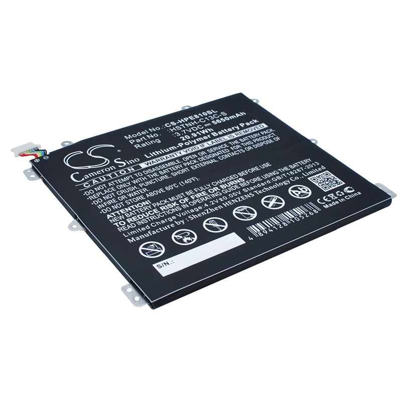 Li-Polymer Battery fits Hp, 7600us, Hstnh-h408c, Slate 8 Plus 3.7V, 5650mAh Tablet Cameron Sino Technology Limited