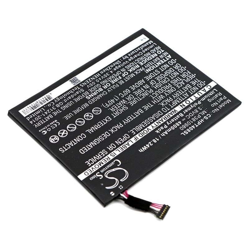 Li-Polymer Battery fits Hp, I508o, L4a35ut, Pro Tablet 408 G1 3.8V, 4800mAh Tablet Cameron Sino Technology Limited
