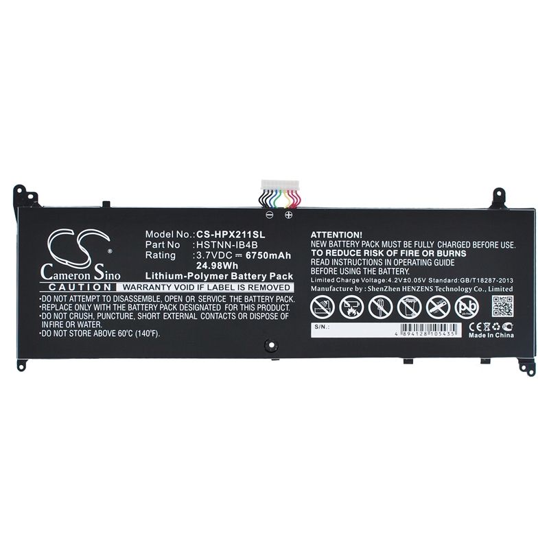 Li-Polymer Battery fits Hp, 11-g010nr, 11-g012nr, Envy X2 11 3.7V, 6750mAh Tablet Cameron Sino Technology Limited