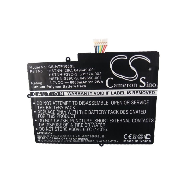 Li-polymer Battery Fits Hp, Touchpad 10 3.7v, 6000mah Tablet Cameron Sino Technology Limited