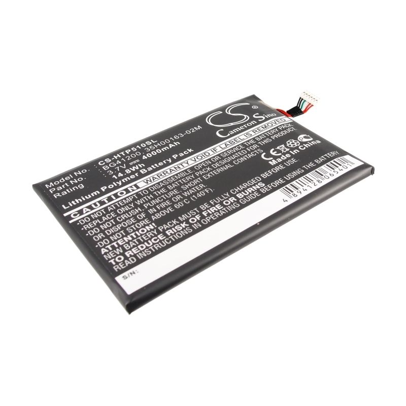 Li-Polymer Battery fits Htc, Evo View 4g, Flyer, P510e 3.7V, 4000mAh Tablet Cameron Sino Technology Limited