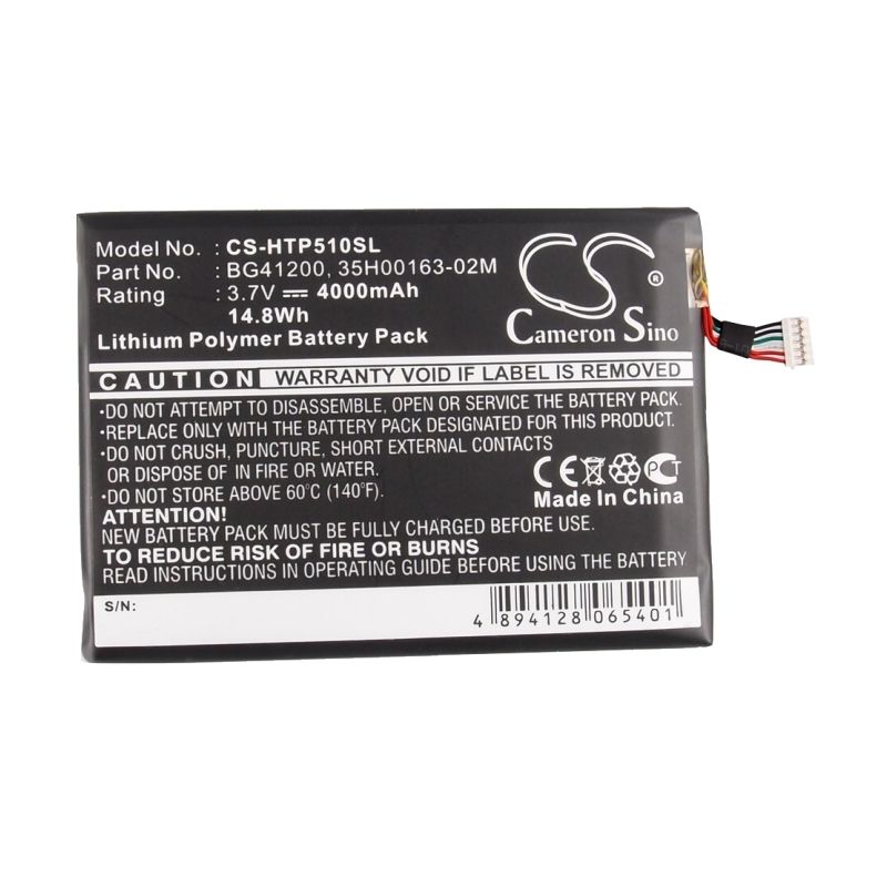 Li-Polymer Battery fits Htc, Evo View 4g, Flyer, P510e 3.7V, 4000mAh Tablet Cameron Sino Technology Limited