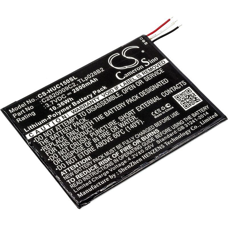 Li-Polymer Battery fits Alcatel, One Touch Pixi 3 (7) Wifi, Ot-8055, Ot-8057 3.7V, 2800mAh Tablet Cameron Sino Technology Limited
