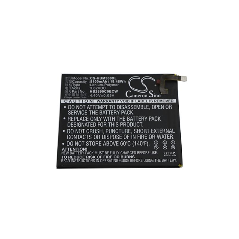 Li-Polymer Battery fits Huawei, Btv-dl09, Btv-w09, Mediapad M3 Td-lte 3.82V, 5100mAh Tablet Cameron Sino Technology Limited
