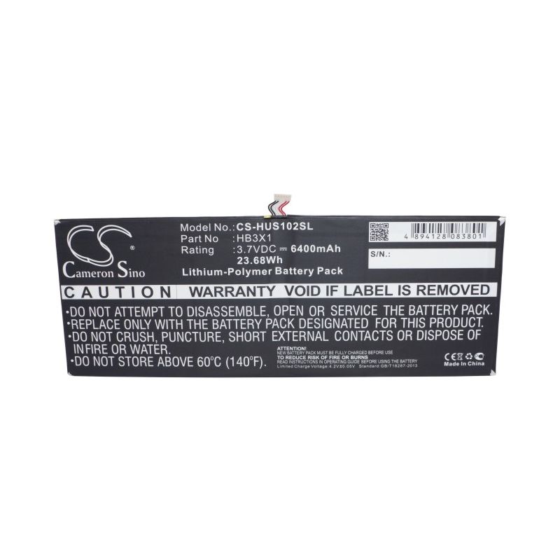 Li-Polymer Battery fits Huawei, Mediapad 10 Link, S10-201w, S10-201wa 3.7V, 6400mAh Tablet Cameron Sino Technology Limited